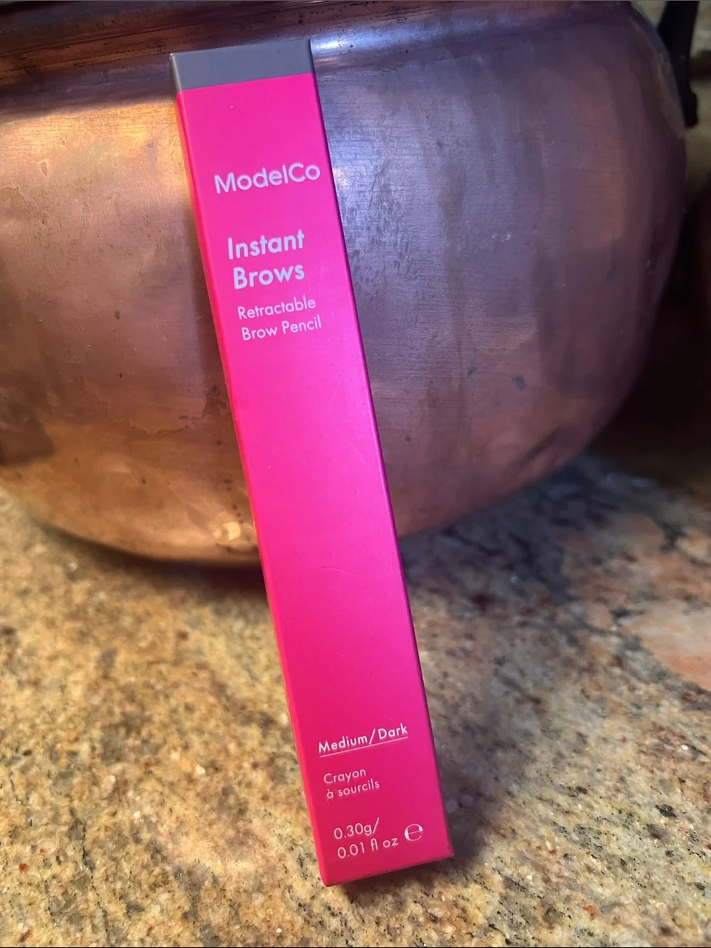 ModelCo Instant Brows Retractable Brow Pencil - Hot Pink Packaging